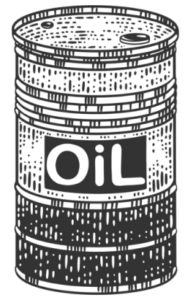 hand drawn picture of an oil barrel