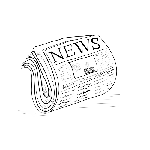 hand drawn image of a newspaper