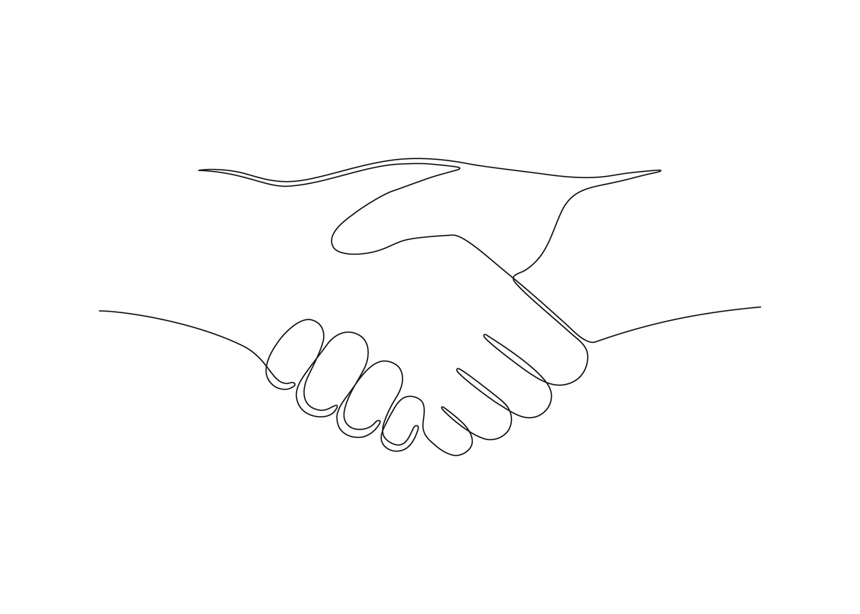 Handshake drawing