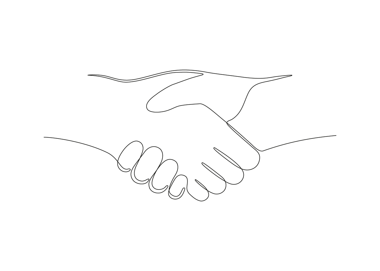 handshake drawing